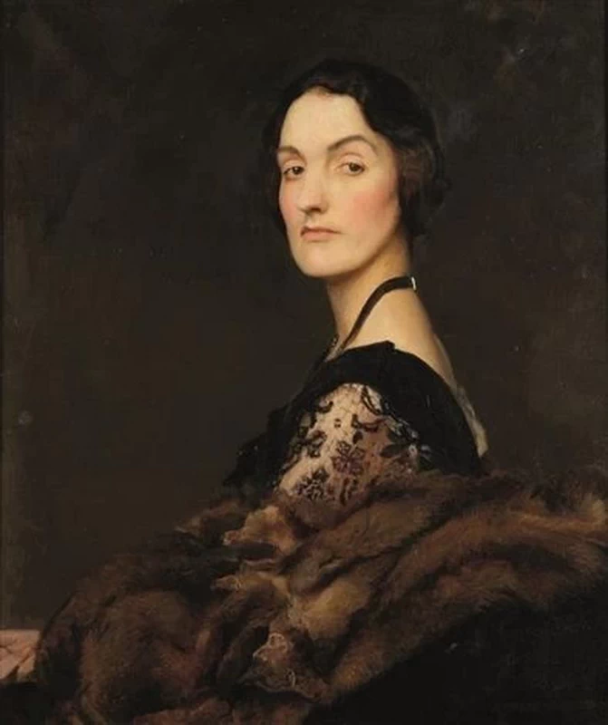 Ritratto a mezzo busto di una signora elegante